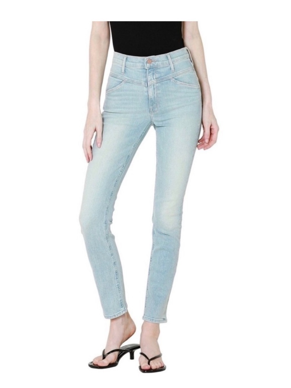 MOTHER THE DAZZLER YOKE FRONT ANKLE JEANS - LOTS OF FREE HUGS Size 26